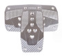 NRG PDL-450GM - Aluminum Sport Pedal A/T - Gunmetal w/Silver Carbon