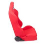 NRG RSC-210L/R - Sport Seats (Pair) Type-R Cloth w/ Logo - Red w/Red Stitch
