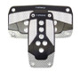 NRG PDL-450BK - Aluminum Sport Pedal A/T - Black w/Silver Carbon