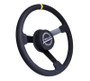 NRG RST-380MB-A - Reinforced Steering Wheel (380mm) Nascar/ Alcantara 3 Spoke w/  Logo/ Removable Crushed Pad