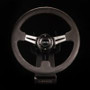 NRG RST-018SA - Reinforced Steering Wheel (350mm / 3in. Deep) Black Leather w/ Alcantara Stitching
