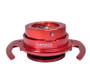NRG SRK-700RD - Quick Release Kit Gen 4.0 - Red Body / Red Ring w/ Handles