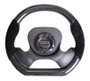 NRG ST-X10CF-S - Carbon Fiber Steering Wheel (320mm) CF Center Plate & Two-Tone Carbon w/Suede Trim Handles