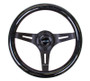 NRG ST-310BSB-BK - Classic Wood Grain Steering Wheel (310mm) Black Sparkle w/Blk 3-Spoke Center