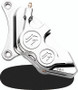 Performance Machine 0053-2915-CH - Caliper 137x4B Left 11.5in - Chrome