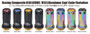 Project Kics WRIA15KA - 14X1.25 Iconix R40 Lug Nuts - Black w/ Gold Caps - 16+4