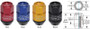 Project Kics WCL3511A - Leggdura Racing Shell Type Lug Nut 35mm Closed-End Look 16 Pcs + 4 Locks 12X1.5 Gold