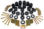 Prothane 1-114-BL - 97-01 Jeep TJ 1in Lift Body Mount Kit - Black