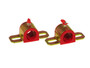Prothane 19-1158 - Universal Greasable Sway Bar Bushings - 1in - Type A Bracket - Red