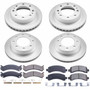 PowerStop CRK2025 - Power Stop 03-17 Chevrolet Express 2500 Front & Rear Z17 Evolution Geomet Coated Brake Kit
