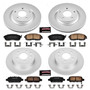PowerStop CRK242 - Power Stop 10-13 Nissan Altima Front & Rear Z17 Evolution Geomet Coated Brake Kit