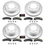 PowerStop CRK6992 - Power Stop 15-19 GMC Sierra 2500 HD Front & Rear Z17 Coated Brake Kit