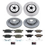 PowerStop CRK8535 - Power Stop 19-21 Lincoln Nautilus Front & Rear Z17 Coated Brake Kit