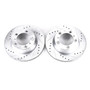 PowerStop EBR1079XPR - Power Stop 17-19 Porsche 718 Boxster Rear Evolution Drilled & Slotted Rotors - Pair