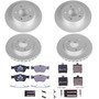 PowerStop ESK4417 - Power Stop 99-00 Mercedes-Benz C230 Front & Rear Euro-Stop Brake Kit
