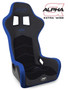 PRP Seats A3902-V - Alpha Composite Seat Extra Wide Black and Blue