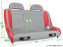 PRP Seats A9236-39-72 - Elite Series Rear Bench for Jeep Wrangler TJ LJ JK Red