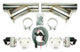 Pypes HVE10K3 - Dual Y Exhaust Electric Dump Cutout 3 in Natural Finish Hardware Included Aluminum And 304 Stainless Steel Material  Exhaust