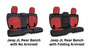 PRP Seats B043-03 - Rear Bench Cover for Jeep Wrangler JLU 4 door with no armrest Black and Gray