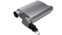 QTP 13300C - 3in Weld-On 304SS Screamer Muffler w/Bolt-On QTEC Electric Cutout