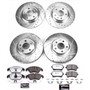 PowerStop K5754-26 - Power Stop 09-11 Audi A4 Front & Rear Z26 Street Warrior Brake Kit