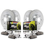 PowerStop K6654-26 - Power Stop 2016 BMW 328i xDrive Front & Rear Z26 Street Warrior Brake Kit