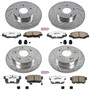 PowerStop K6781-26 - Power Stop 14-15 Acura ILX Front & Rear Z26 Street Warrior Brake Kit