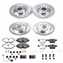 PowerStop K7111-26 - Power Stop 15-18 Audi A3 Front & Rear Z26 Street Warrior Brake Kit