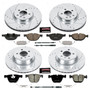PowerStop K7432 - Z23 Daily Driver Carbon-Fiber Ceramic Brake Pad and Drilled/Slotted Rotor Kit