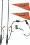 QuadBoss 609665 - Qb 4Ft Clear Dual Whip Bt