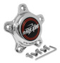 Race Star 615-5095-1 - 5 Lug Cap Tall Plastic Chrome (incl. Medallion & Screws)