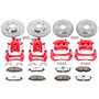 PowerStop KC1383-26 - Power Stop 05-10 Ford Mustang Front & Rear Z26 Street Warrior Brake Kit w/Calipers