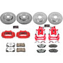 PowerStop KC4148-26 - Power Stop 11-14 Ford Mustang Front and Rear Z26 Street Kit w/Cals