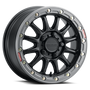 Raceline A14GR-57012+25 - A14GR Alpha 15x7in/5x114.3 BP/25mm Offset/68mm Bore - Gunmetal & Red Ring Beadlock Wheel