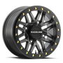 Raceline A91G-51037-55 - A91G Ryno 15x10in/4x137 BP/0mm Offset/110.18mm Bore - Gunmetal & Black Ring Beadlock Wheel