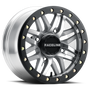Raceline A91MA-47056+10 - A91MA Ryno 14x7in/4x156 BP/10mm Offset/132.5mm Bore - Machined & Black Ring Beadlock Wheel