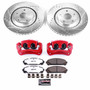 PowerStop KC4713-36 - Power Stop 08-13 Toyota Highl&er Front Z36 Truck & Tow Kit w/Cals