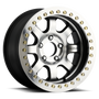 Raceline RT260-78555-D-32 - RT260 Avenger 17x8.5in/5x139.7 BP/-32mm Offset/107.95mm Bore - Black & MACH. Beadlock Wheel