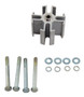 Racing Power Company R1210 - Fan Spacer - 1 in Thick - Hardware Included - Aluminum - Clear Anodized - Universal - Each