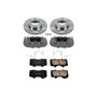 PowerStop KCOE137 - OE Stock Replacement Low-Dust Ceramic Brake Pad; Rotor and Caliper Kit