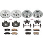 PowerStop KCOE2840A - Power Stop 2012 Mitsubishi Lancer Front & Rear Autospecialty Brake Kit w/Calipers