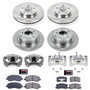 PowerStop KCOE2848B - Power Stop 08-16 Mitsubishi Lancer Front & Rear Autospecialty Brake Kit w/Calipers