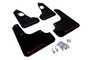 Rally Armor MF10-UR-BLK/RD - 08-17 Mitsubishi EVO X Black UR Mud Flap w/ Red Logo
