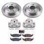 PowerStop KCOE4579 - Power Stop 04-05 Ford E-150 Club Wagon Rear Autospecialty Kit w/Cals