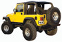 Rampage 109535 - 1997-2006 Jeep Wrangler(TJ) Excludes LJ Unlimited Frameless Soft Top Kit - Black Diamond