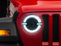 Raxiom J167045 - 18-23 Jeep Wrangler JL Axial Series 9-In LED Angel Eye Headlights- Blk Housing (Clear Lens)