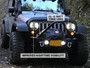 Raxiom J135442 - 97-18 Jeep Wrangler TJ & JK 6-LED Headlights w/ Partial Halo- Blk Housing (Clear Lens)