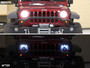 Raxiom J135442 - 97-18 Jeep Wrangler TJ & JK 6-LED Headlights w/ Partial Halo- Blk Housing (Clear Lens)