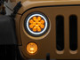 Raxiom J152602 - 07-18 Jeep Wrangler JK Axial Spider LED Headlights w/Angel Eye Halo- Blk Housing (Clear Lens)