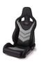 Recaro 410.2GT.3166 - Sportster GT Passenger Seat - Black Vinyl/Cloud Grey Suede